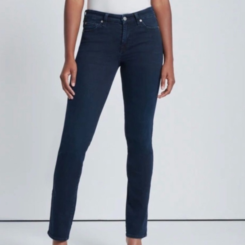 7 For All Mankind Kimmie Straight Leg Stretch Denim Jeans w/ Curve Friendly Fit